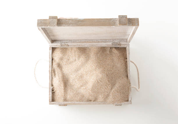 Treasure chest on a white background