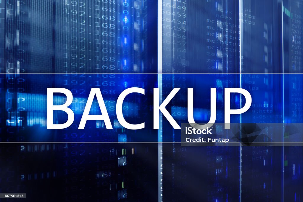 Backup Data Button Backup Button On Modern Server Room Background Data Loss Prevention ...