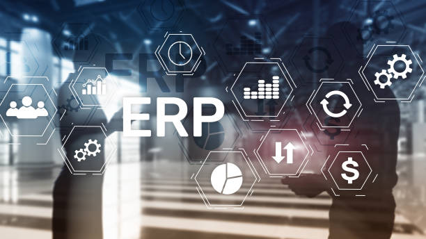 istock ERP system, Enterprise resource planning on blurred background. Business automation and innovation concept. 1079015866