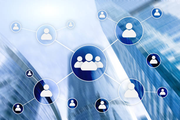 istock HR - Human resources management concept on blurred business center background. 1079016042