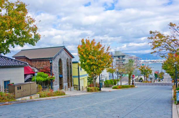 istock Hachimanzaka slope in Hakodate city 1079022610