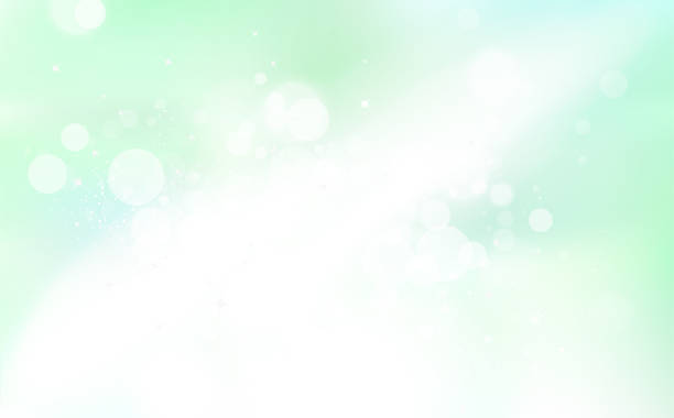istock Green Bokeh, stars light, nature dust glowing explosion concept, blurry sparkle season abstract background vector illustration 1079035576