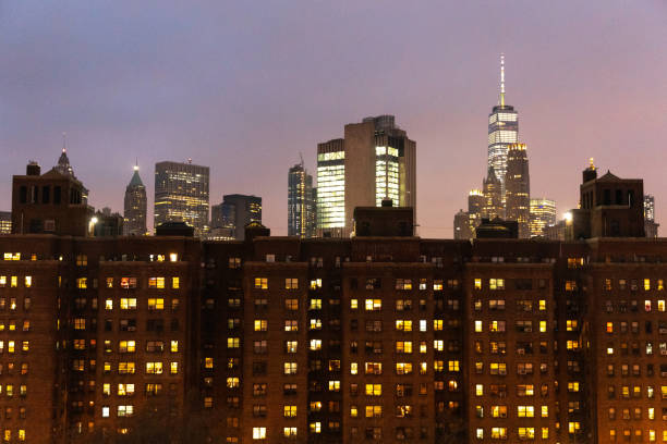 istock Lower Manhattan - Downtown New York skyline at dusk 1079041306