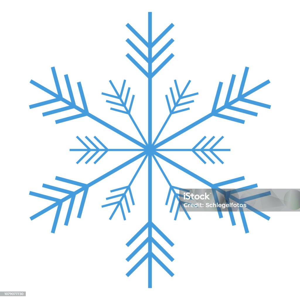 blue snowflake isolated symbol blue snowflake isolated christmas symbol white background Snowflake Shape stock vector