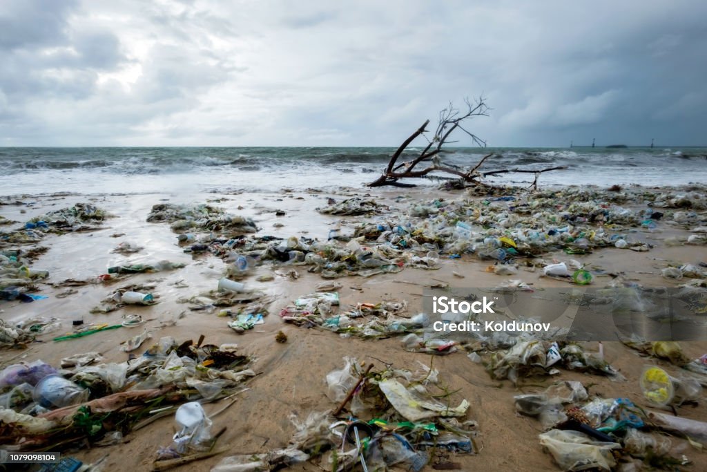 Basura En La Playa De Contaminación Ambiental En Bali Indonesia Foto de  stock y más banco de imágenes de Contaminación ambiental - iStock
