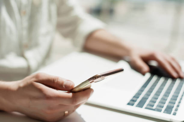 istock Businessman working laptop for new architectural project. Generic design notebook on the table. Young businessman working with laptop at office. Unrecognizable man using a modern portable computer 1079101238
