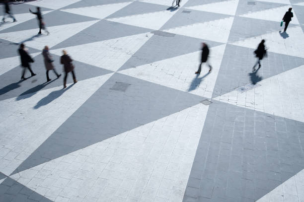 Motion blurred crowd shoppers on square Sergels Torg Motion blurred crowd shoppers on square Sergels Torg. stockholm town square sergels torg sweden stock pictures, royalty-free photos & images