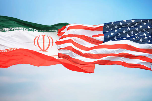 米国とイランの国旗 - iranian flag ストックフォトと画像