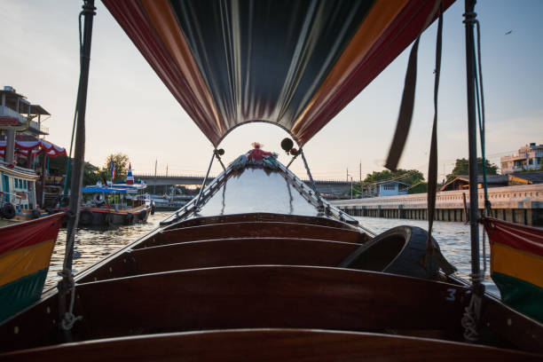 istock Long-tail boat cruise at Chao Phraya river in Bangkok 1079132862