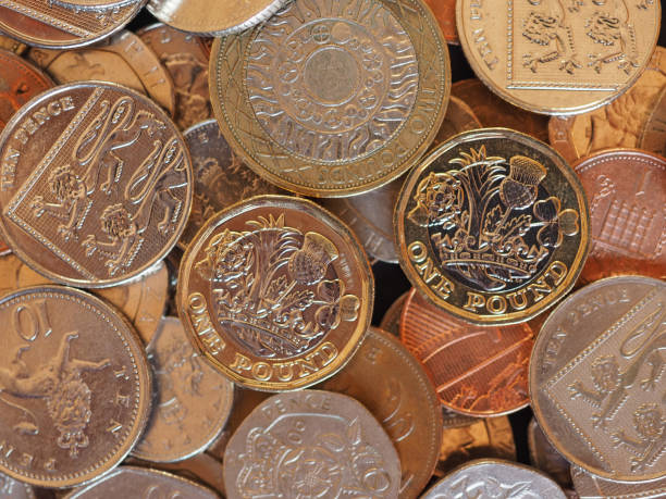 istock Pound coins, United Kingdom background 1079142388