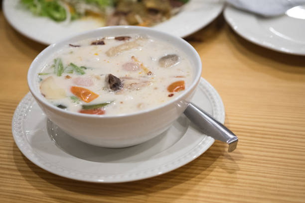 istock Thai food (Tom Kha Kai), Thai coconut milk soup with chicken 1079144486