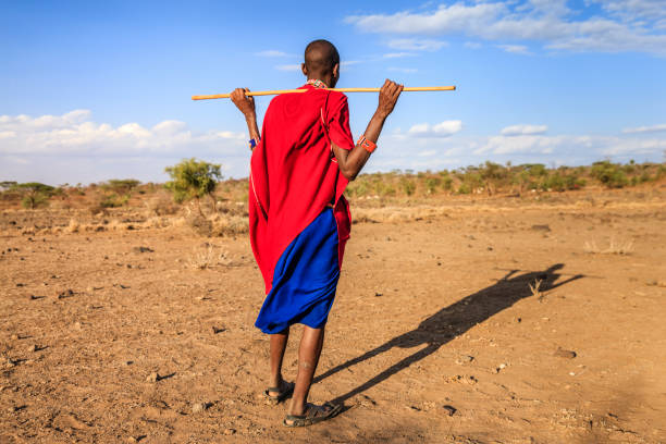 Warrior from Maasai tribe, Kenya, Africa