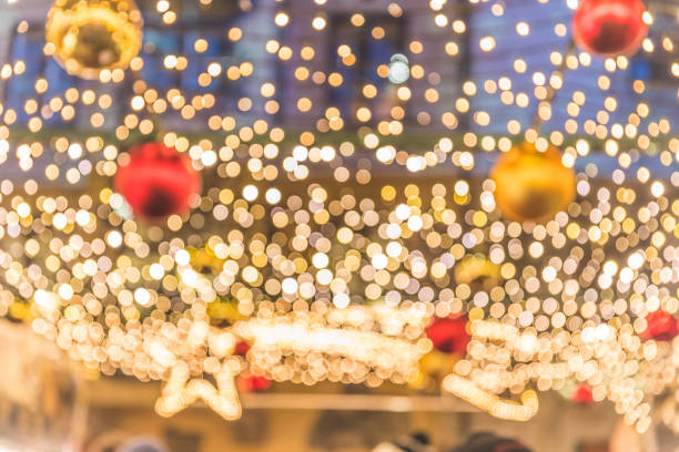 istock Blurred Christmas lights, festive background image 1079151816