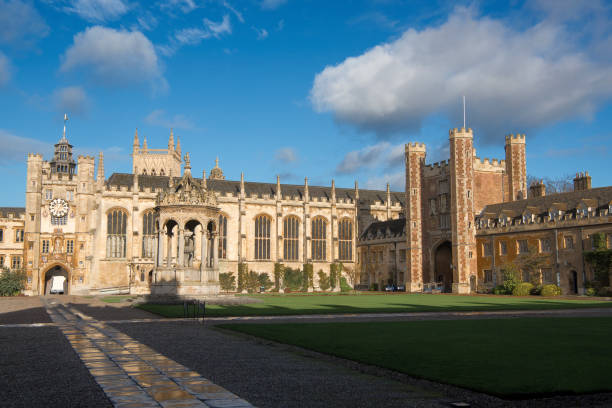 istock trinity college courtyard at sunset - golden colros - Cambridge UK 1079154182