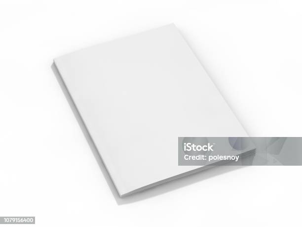 Blank Page Or Notepad For Mockup Or Simulations 3d Stock Photo - Download Image Now