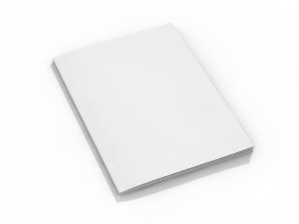 página em branco ou o bloco de notas para maquete ou simulações. 3d - book magazine catalog page - fotografias e filmes do acervo