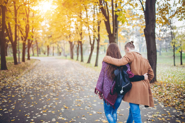 istock Young couple in a park 1079162838