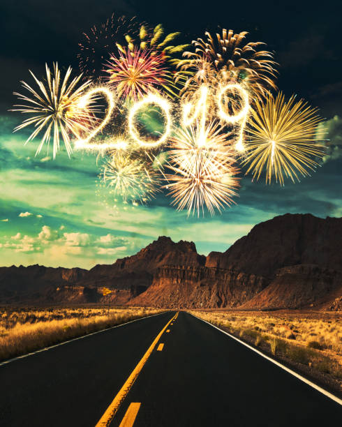 istock 2019 new year fireworks on the road 1079167046