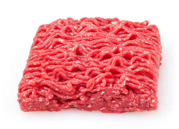 istock Fresh raw beef minced meat isolated on white background 1079169008
