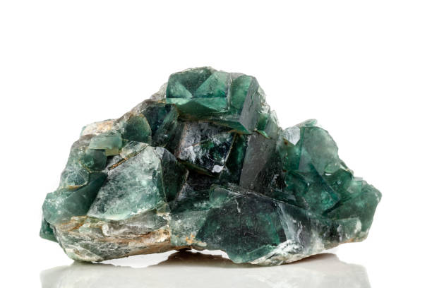 istock Macro mineral stone Fluorite on a white background 1079170806