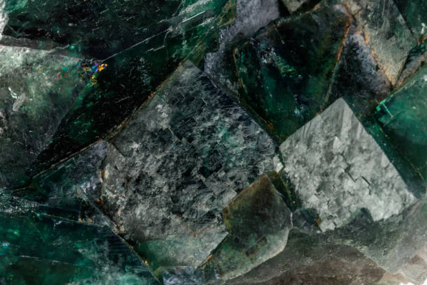 istock Macro mineral stone Fluorite on a white background 1079175768