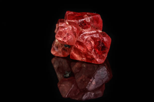 istock Macro mineral spinel stone on black background 1079175816
