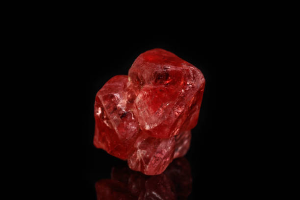 istock Macro mineral spinel stone on black background 1079177122