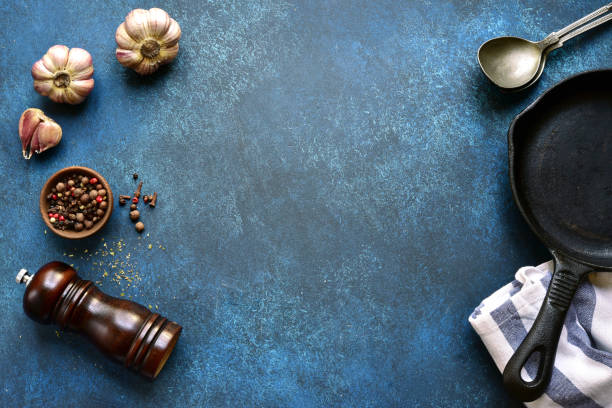 istock Culinary background with ingredients and props for cooking 1079177684