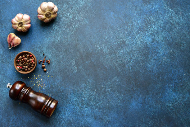 Culinary background with ingredients and props for cooking
