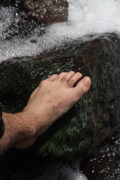 istock rocky feet, fingers and water 1079185892
