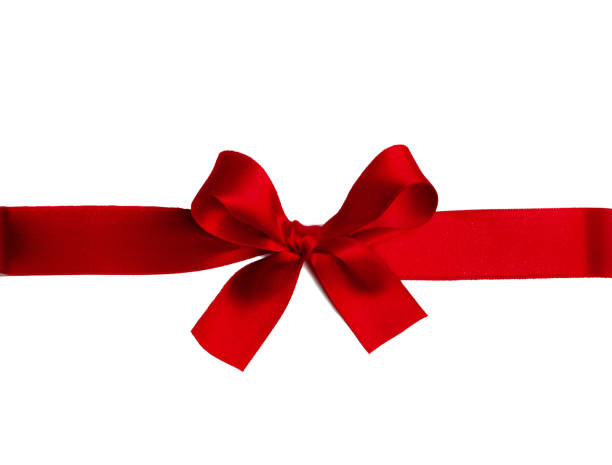 istock Shiny red satin ribbon bow 1079205644