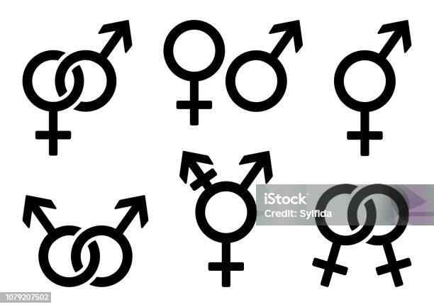 Set Of Gender Icons Vector Illustration Stock Illustration - Download Image Now - Icon Symbol, Human Gender, Symbol