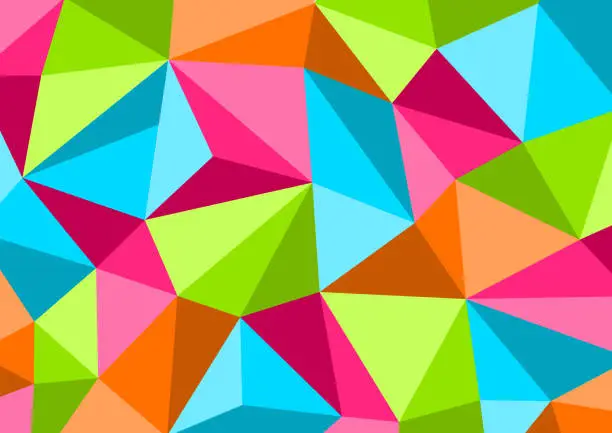 Vector illustration of Colorful background in style Low Poly, geometric pattern. Vector illustration