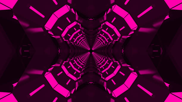 istock Pink Abstract light corridor. Future interior background, business, sci-fi science concept. 3d rendering 1079231202