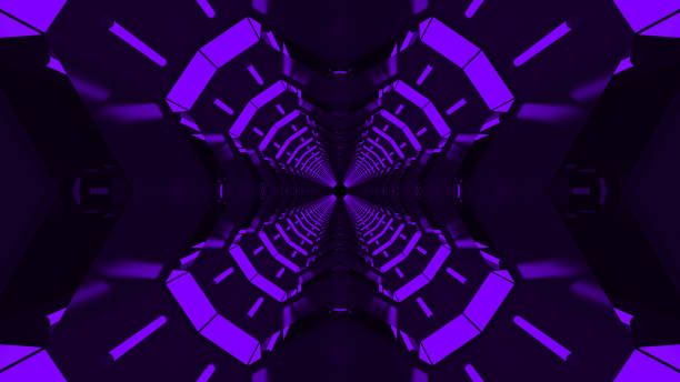 istock Abstract light corridor. Futuristic tunnel. Future interior background, business, sci-fi science concept. 3d rendering 1079231344