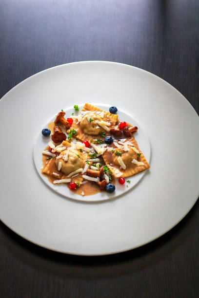 Venison raviolis