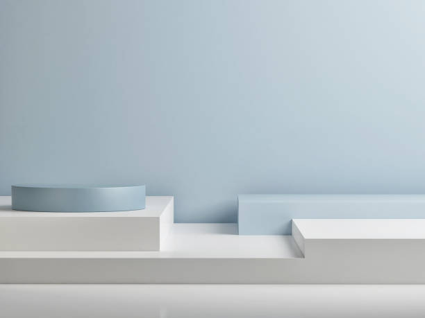 istock Mock up abstract winner podium room 1079254720