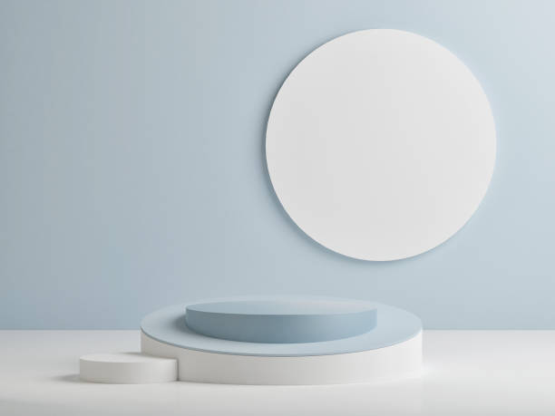 istock Mock up abstract winner podium room 1079254746