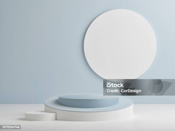 Mock Up Abstract Winner Podium Room Stock Photo - Download Image Now - Backgrounds, Three Dimensional, Sparse