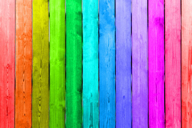 istock Wooden background from boards of a different color 1079255392