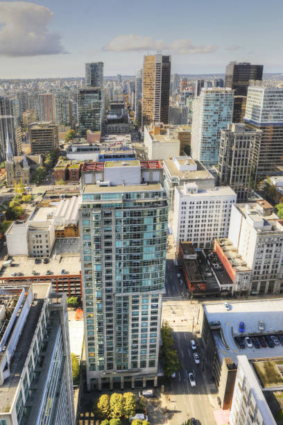 istock Vertical aerial of the Vancouver, Canada skyline 1079261412