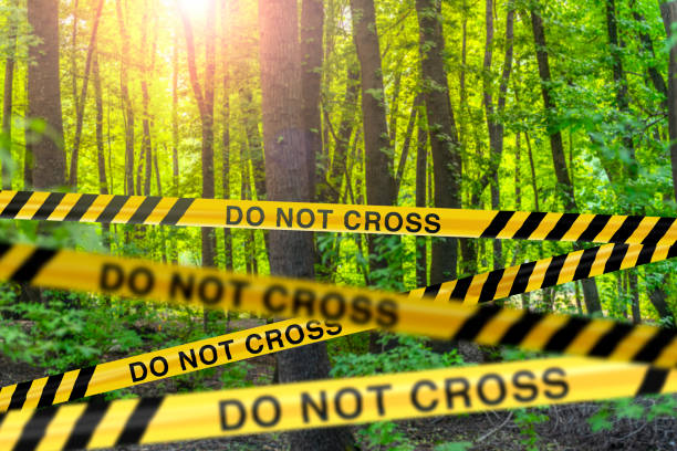 Do not cross tape concept