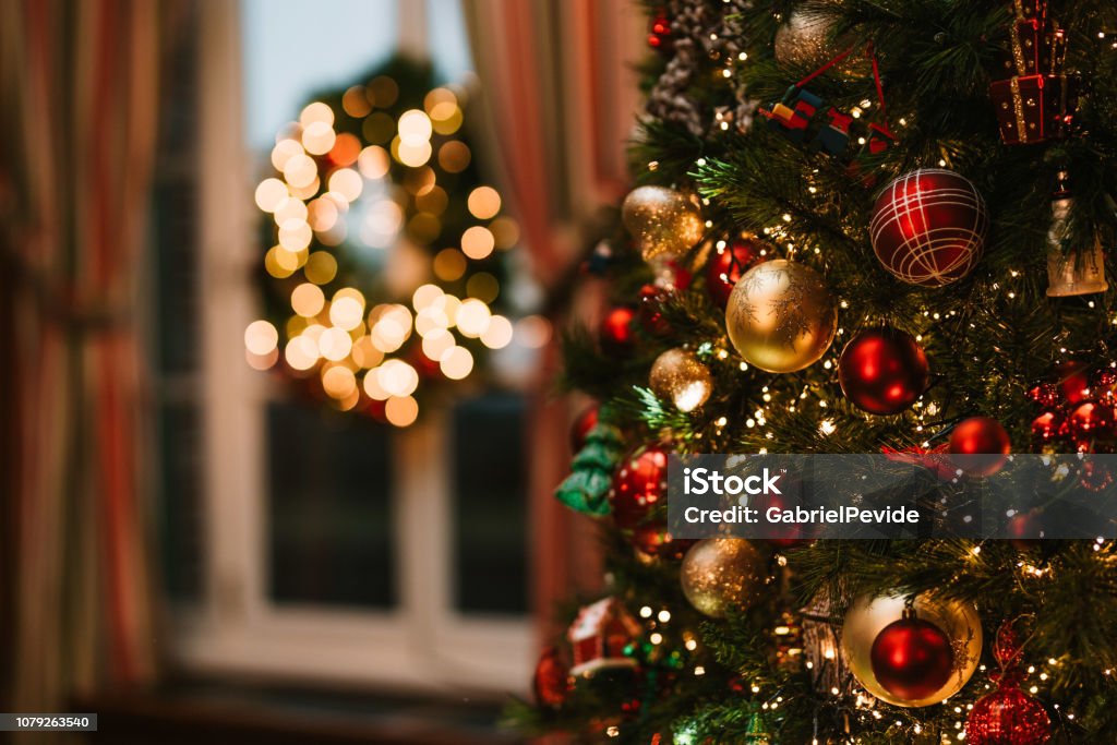 christmas tree with details Abstract Stock Photo