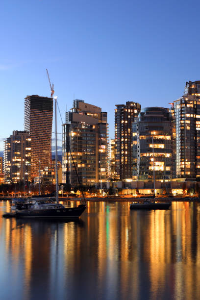istock Vertical sunset view of the Vancouver skyline 1079267582