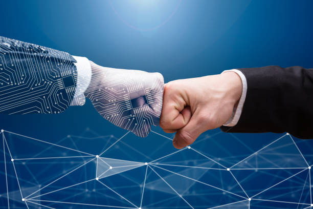 istock Two Businesspeople Making Fist Bump 1079268432