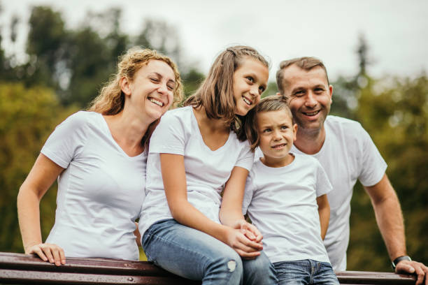 istock Carefree family having fun in spring day 1079278252
