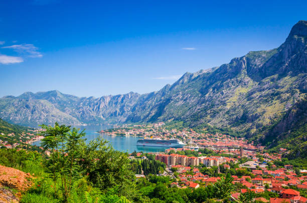 istock Panoramic view on Kotor bay and old town Kotor, Montenegro. 1079305728
