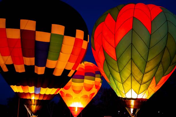 istock Hot Air Ballons at Night 1079345462