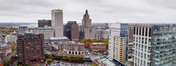 Photo of Aerial View Over Providence Rhode Island State Capital City