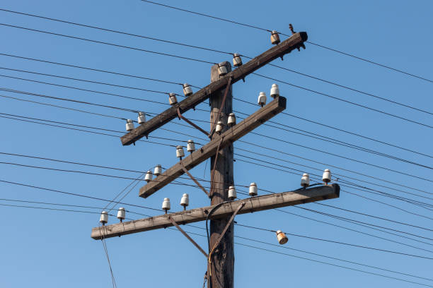 istock old wooden power line pole 1079406586